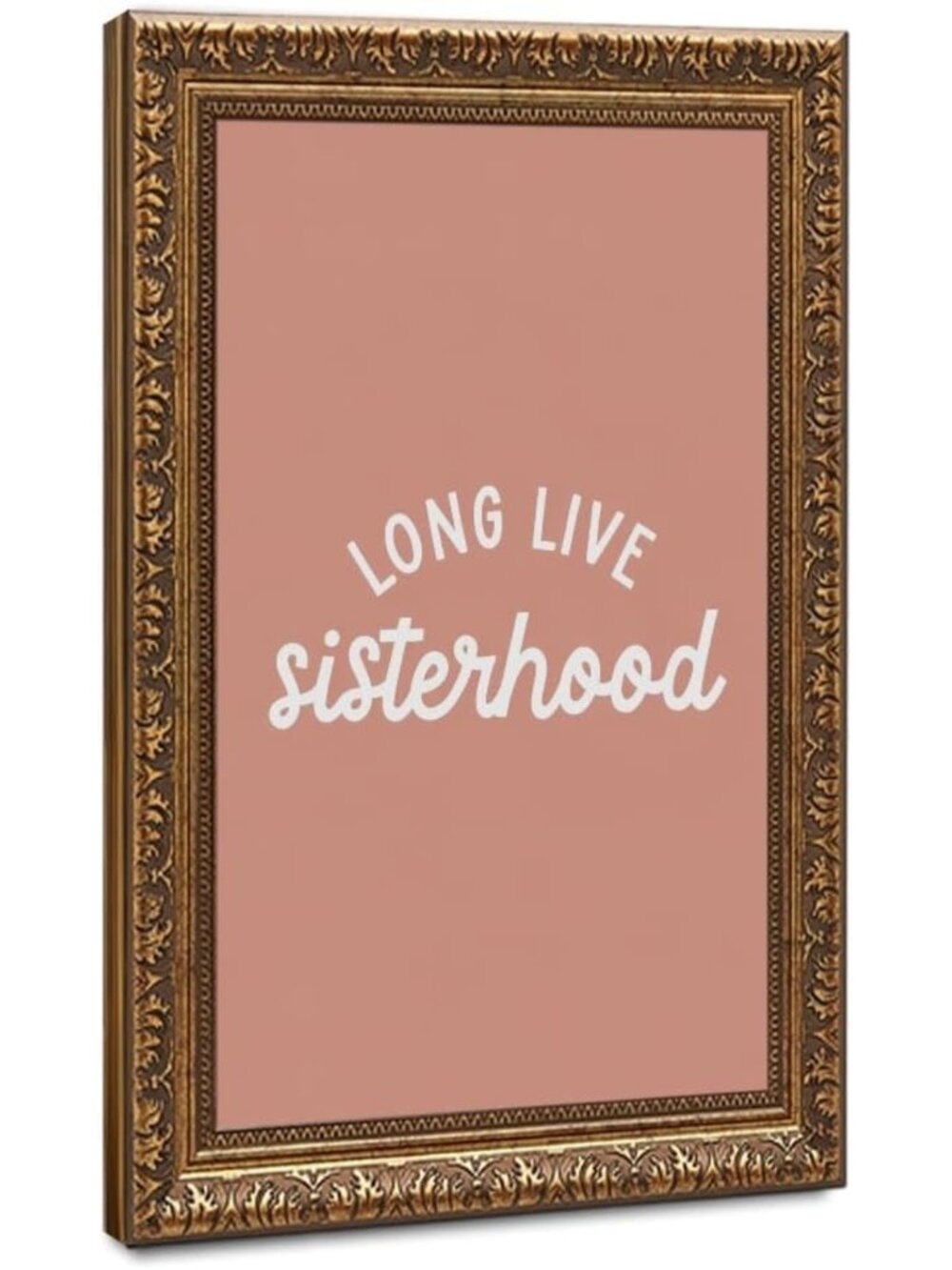 Vintage Framed Sisterhood Canvas Art Print - Wall Decor for Home & Office